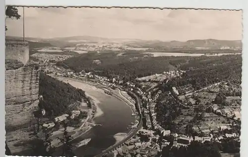 (67281) Foto AK Sächs. Schweiz, Königstein, Blick von d. Festung 1967