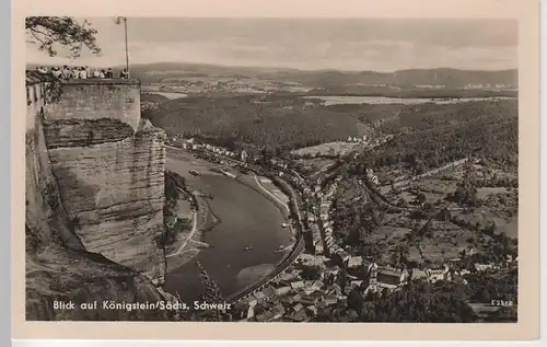 (67278) Foto AK Sächs. Schweiz, Königstein, Blick von d. Festung 1957