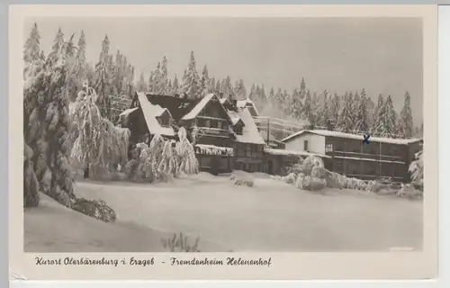 (67216) Foto AK Oberbärenburg, Erzgeb., Fremdenheim Helenenhof 1956