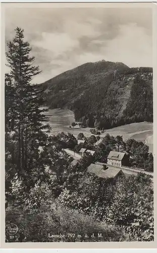 (65224) Foto AK Zittauer Gebirge, Lausche mit Waltersdorf, vor 1945