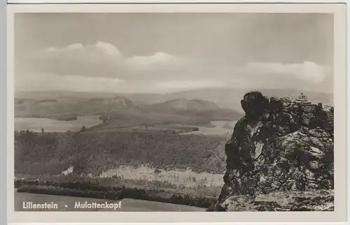 (64641) Foto AK Sächs. Schweiz, Lilienstein, Mulattenkopf, vor 1945