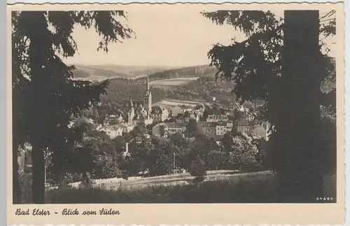 (64515) Foto AK Bad Elster, Panorama mit Trinitatiskirche, vor 1945