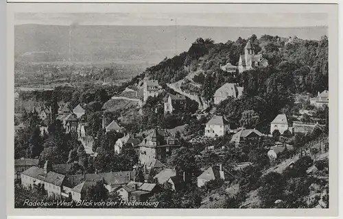 (63029) AK Radebeul West, Blick von der Friedensburg nach 1945