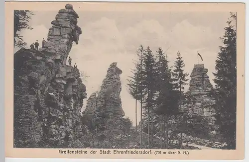 (60910) AK Greifensteine der Stadt Ehrenfriedersdorf, vor 1945