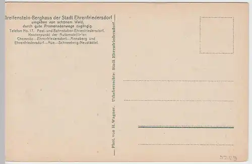 (60910) AK Greifensteine der Stadt Ehrenfriedersdorf, vor 1945