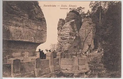 (58512) AK Sächsische Schweiz, Basteibrücke 1911