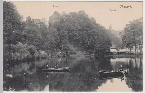 (58448) AK Tharandt, Blick z. Ruine u, Kirche um 1910