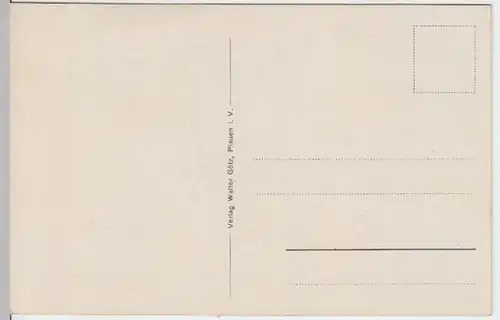 (5662) AK Plauen, Bismarcksäule, Bismarckhaus, Kemmler, 1910er