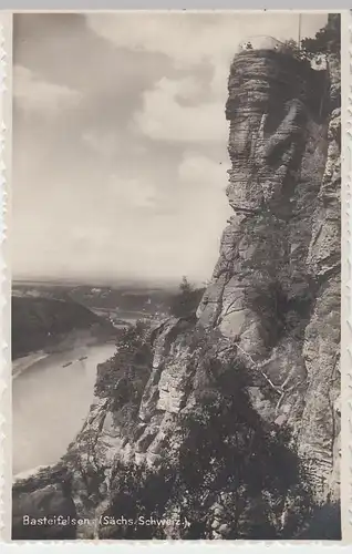 (56308) Foto AK Sächsische Schweiz, Basteifelsen vor 1945