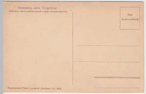 (56004) AK Schneeberg im Erzg., Heilstätte Verb. sächs. Krankenkassen 1920er