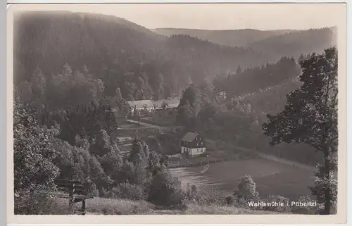 (55888) Foto AK Wahlsmühle, Pöbeltal, Erzgeb. 1942