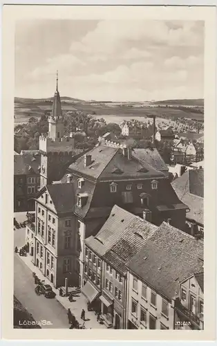 (55461) Foto AK Löbau, Rathaus, Blick vom Nikolaikirchturm 1953