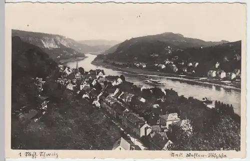 (5512) Foto AK Pötzscha, Wehlen, Sächs. Schweiz, Ortsansicht, vor 1945