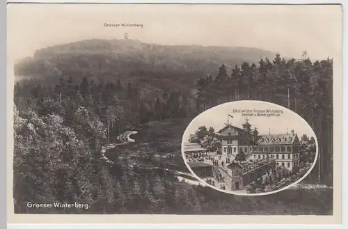 (53169) Foto AK Sächsische Schweiz, Großer Winterberg, Hotel, vor 1945