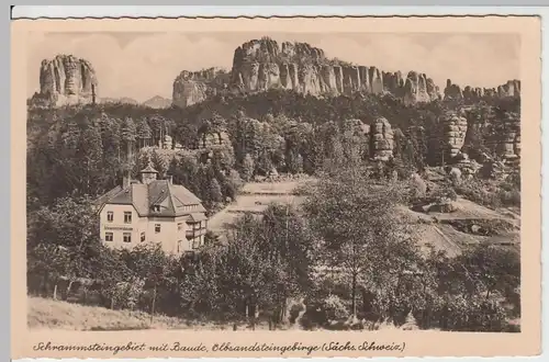 (52916) Foto AK Sächs. Schweiz, Schrammsteinbaude, vor 1945