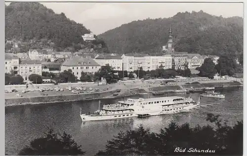 (52909) Foto AK Sächs. Schweiz, Bad Schandau, Raddampfer 1965