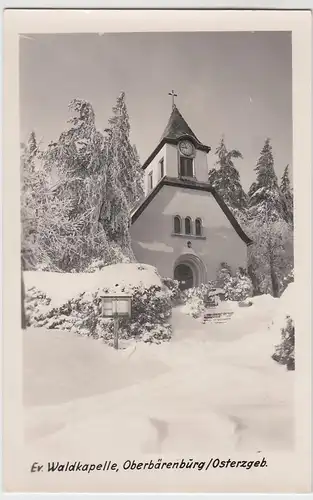 (52473) Foto AK Oberbärenburg, Erzgeb., Evang. Waldkapelle, nach 1945