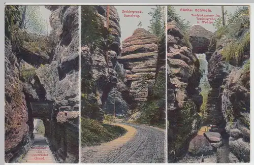 (51863) AK Sächsische Schweiz, Uttewalder Grund, Zschirrgrund, 1910er