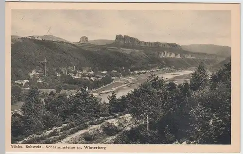 (51254) AK Sächsische Schweiz, Schrammsteine m. Winterberg, vor 1945