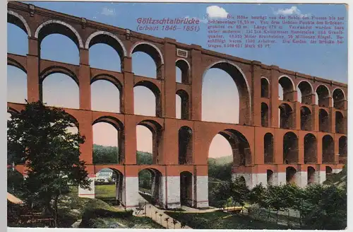 (46785) AK Göltzschtalbrücke b. Netzschkau, Feldpost 1916