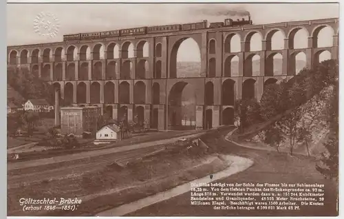 (46773) Foto AK Göltzschtalbrücke b. Netzschkau, vor 1945