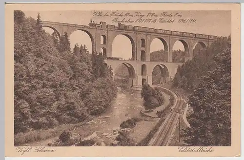 (46738) AK Plauen-Jocketa, Elstertalbrücke, vor 1945