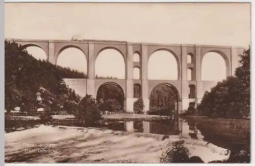 (46728) Foto AK Plauen-Jocketa, Elstertalbrücke, 1926