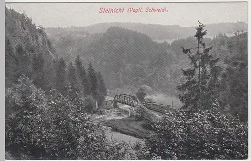 (46707) AK Steinicht, Eisenbahnbrücke, 1910er