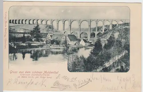 (46701) AK Göhrener Brücke im Muldentale, 1901