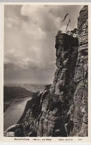 (46586) Foto AK Sächsische Schweiz, Basteifelsen, 1933-45