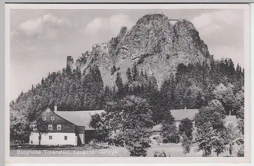 (45654) AK Burgruine Tollenstein, Lausitzer Gebirge, Feldpost 1944