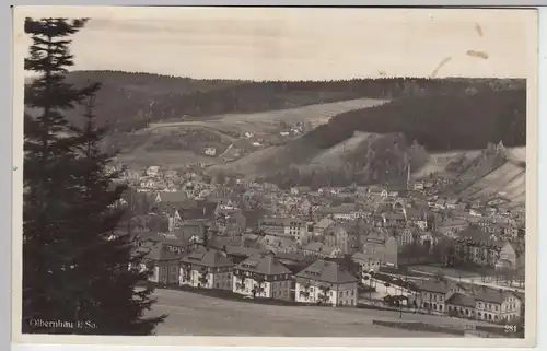 (45244) Foto AK Olbernhau, Totale, 1935