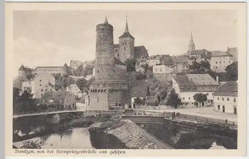 (4449) AK Bautzen, Alte Wasserkunst, Michaeliskirche, vor 1945