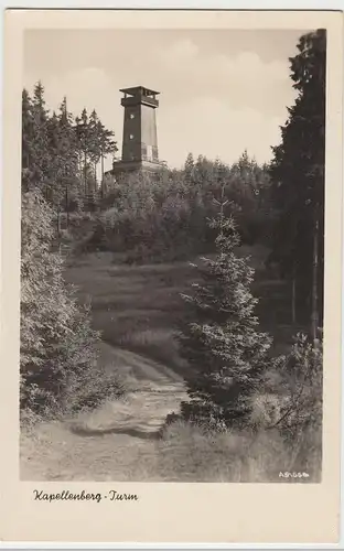 (42875) Foto AK Kapellenberg, Turm, Schönberg, Vogtland 1956