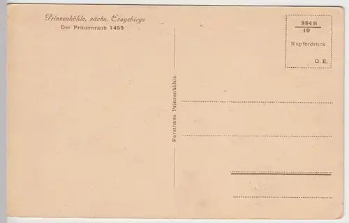 (41364) AK Prinzenhöhle, Der Prinzenraub 1455, Karte von vor 1945