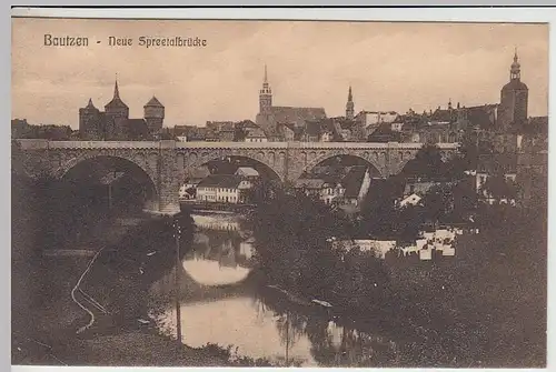 (39657) AK Bautzen, Neue Spreetalbrücke 1911