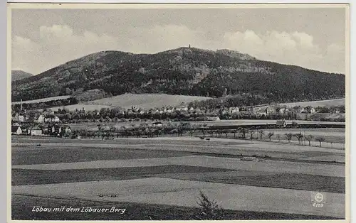 (39593) AK Löbau, Panorama mit Löbauer Berg 1940