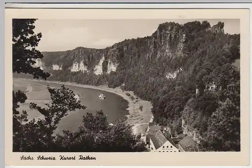 (39579) Foto AK Kurort Rathen, Sächsische Schweiz 1954