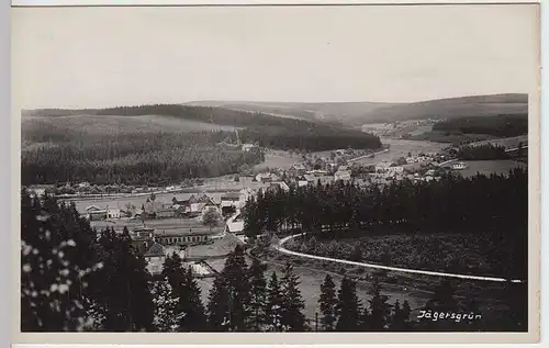 (36301) Foto AK Jägersgrün, Totale, 1937