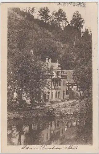 (34947) AK Mittweida, Lauenhainer Mühle, Bahnpost 1927