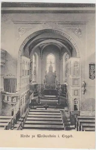 (34910) AK Wolkenstein (Erz.), Kirche, Inneres, 1909