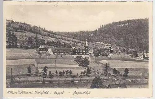 (34026) Foto AK Rehefeld (Erzgebirge), Jagdschloß, Sonderstempel 1935