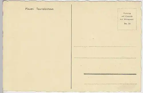 (33351) AK Plauen, Touristenhaus, vor 1945