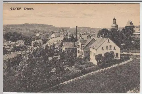 (33325) AK Geyer (Erzgeb.), Ortsansicht, vor 1945