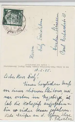 (33311) Foto AK Oberwiesenthal, Schönjungferngrund, 1935