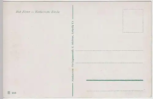 (33302) AK Bad Elster, Katholische Kirche, vor 1945