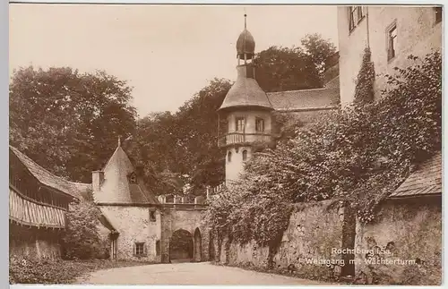 (33282) Foto AK Rochsburg, Wehrgang mit Wächterturm, 1920er