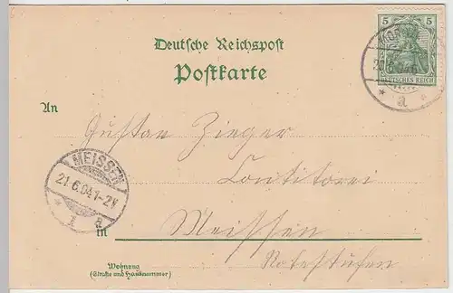 (33085) AK Gruss vom Auer (Moritzburg), Gasthof, 1904