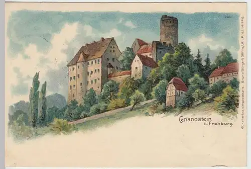 (32511) Künstler AK Kohren-Salis, Burg Gnandstein, 1898