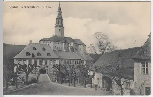 (3158) AK Schloss Weesenstein, Müglitztal 1914